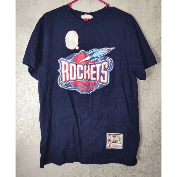 Mitchell & Ness x A Bathing Ape Houston Rockets T-Shirt M - Picture 1 of 8